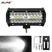 Barra de luz LED de trabajo para coche todoterreno, iluminación de conducción para camión 4WD 4x4 UAZ SUV ATV, rampa de motocicleta de 7 pulgadas, 120W, 12V 24V, lámpara LED automática 2024 - compra barato