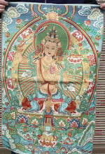 36 pulgadas Tíbet bordado de seda Wenshu Manjushri diosa Thangka Tangka pinturas Mural 2024 - compra barato