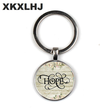 2018/ Hot Sale HOPE Charm Keychain, Hopeful, Hope Pendant, Inspirational Gift, Survivor Charm 2024 - buy cheap