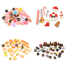 30 Pçs/lote Bonecas Em Miniatura de Brinquedo Fingir Jogar Mini Bolo Alimentar Biscuit Donuts Para Bonecas Acessórios 2024 - compre barato