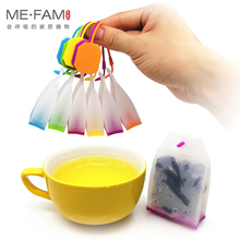 Цветной силиконовый пакетик для чая ME.FAM, безопасный экологичный нетоксичный многоразовый фильтр для заварки чайных листьев, травяное сито для специй 2024 - купить недорого