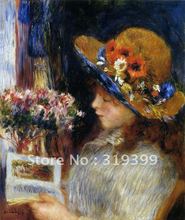 Oil Painting Reproduction on linen canvas,young girl reading by pierre auguste renoir,Free Shipping,handmade 2024 - buy cheap