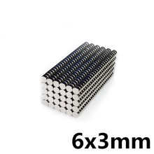 100pcs 6x3mm N35 Super Strong Powerful Small Round Rare Earth Neodymium Magnets 2024 - buy cheap
