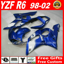 High quality Fairings kit for YAMAHA YZF R6 98 99 00 01 02 blue ABS parts fairing kits 1998 1999 2000 2001 2002 XRS2 2024 - buy cheap