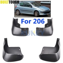 Guardabarros de coche para Peugeot 206 Hatchback 98-12, guardabarros, guardabarros de aleta de barro, 2003 -2009 2006 2005 2007 2008 2024 - compra barato