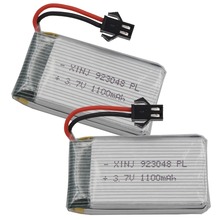 XINJ 2 piezas 3,7 V 1100 mAh 25C de polímero recargable de Li-po de la batería 923048 para YX693-1 YX709-1 JJRC A6 modelo de helicóptero Quadcopter RC 2024 - compra barato