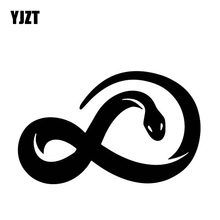 YJZT 15,9 см * 9,8 см змея креативное украшение кузова автомобиля стикер виниловая наклейка черный/серебристый C4-1529 2024 - купить недорого