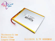 3.7V 31115131 battery dual core,gemei G6T,VI40 dual core,A11 Quad-Core,tablet pc battery 6000MAH SGR241 2024 - buy cheap