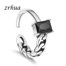 ZRHUA Luxury Female White/blackal Wedding Ring Set 925 Silver Filled Jewelry Promise CZ Stone Engagement Rings For Women 2024 - buy cheap