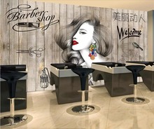 beibehang Custom wallpaper 3d photo mural Nordic hair salon hair salon beauty salon barber shop background wall board wallpaper 2024 - buy cheap