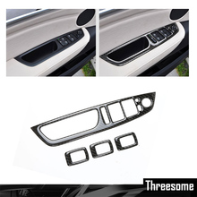 Carbon Fiber Window Lifter Control Frame Window Switch Decor Armrest Panel Trim Car Stickers For Bmw X5 E70 X6 E71 2024 - buy cheap