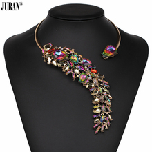 Gargantilla de cristal de 5 colores para mujer, joyería de lujo para fiesta, accesorios de moda JURAN 2024 - compra barato
