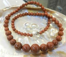 Gold sand stone 6-14mm round beads necklace 18inch DIY women fashion beautiful jewelry 2024 - buy cheap