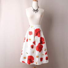 Женская юбка-пачка средней длины с цветочным принтом 2024 - купить недорого