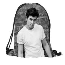 Custom Shawn Mendes Drawstring Bag Silk Soft Bag Large Sapacity Custom Logo Printing Backpack More Size 2024 - buy cheap