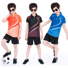 Детский костюм для бадминтона, рубашка с лацканами и шорты, детская теннисная рубашка для настольного тенниса, спортивная одежда для фитнеса и йоги, Спортивная рубашка 2024 - купить недорого