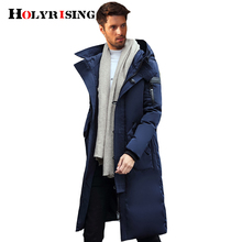 Holyrising jaqueta masculina de pato longo, casaco grosso quente masculino com capuz para inverno casaco masculino de neve 18511-5 2024 - compre barato