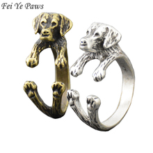 Retro Style Boho Labrador Retriever Dog Wrap Ring Men Anel Couple Animal Pet Puppy Rings For Women Love Friends Gift Jewelry 2024 - buy cheap