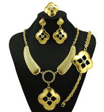 new design fine jewelry sets  wholesale african  jewelry sets big jewelry sets women necklace gold colour 2024 - buy cheap