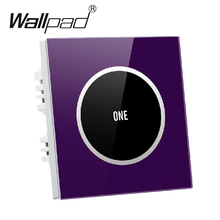 Hign-End Purple 1 gang 2 way Glass Panel Touch Light Switch Free Design Waterproof 110V~250V  wall touch switch,Free Shipping 2024 - buy cheap