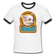 Ringer T-Shirt Do Cão da Chihuahua de Aniversário do Presente Do Estilo Retro Tops 2019 Camisa Curta Hip Hop Starnger Coisas Camisas de Poliéster T 2024 - compre barato