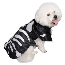 Cool Black Halloween Fashion Style Skeleton Printed For Dog Little Puppy Butt Breathable Net Surface Cotton Clothes For Pet Dog 2024 - buy cheap