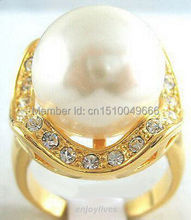 Envío Gratis> blanco Mar del Sur Shell perla cristal amarillo tamaño del anillo: 7.8.9 2024 - compra barato