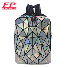 2022 New Geometric Sequin Laser Backpacks Women Men Laptop Backpack School Female Casual Rucksack Travel Daypack Women Backpack 2024 - buy cheap