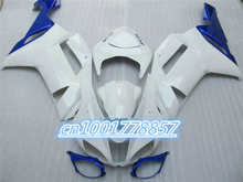 New Bodywork full fairing kit set+windshield fit for ZX6R fairings 2007 2008 Ninja 636 ZX-6R 07 08 Plastic parts white blue 2024 - buy cheap