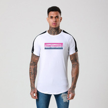 Camiseta esportiva masculina, camiseta de manga curta para ginástica e musculação 2024 - compre barato
