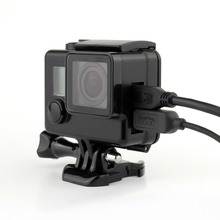 Nova Blackout Esqueleto Caso de Habitação Para GoPro Hero 4 3 + Lado Aberto Protetora Caso Da Habitação Ir Pro Acessórios 2024 - compre barato