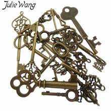 Julie Wang 10PCS Randomly Mixed Key Charms Antique Color Jewelry Making Accessory Pendants Bracelet Necklace Findings 2024 - buy cheap