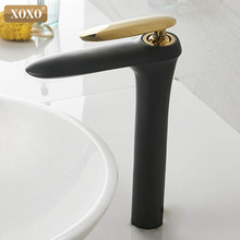 XOXO Basin Faucet Hot and Cold Water Brass Black Bathroom Mixer Tap Single Handle Basin Water Sink Mixer Tap 22005-1 2024 - buy cheap