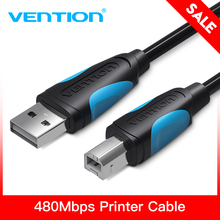 Vention USB 2,0 кабель для принтера типа A-B папа-папа кабель для печати синхронизации данных зарядный шнур 1 м 1,5 м 2 м 3 м для камеры Epson HP USB 2024 - купить недорого