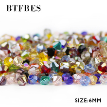 BTFBES 6mm AB Bicone Austrian Crystals Beads 50psc Cone Glass Spacer Loose bead for Jewelry Earring necklace Making Bracelet DIY 2024 - buy cheap