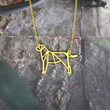 Trendy Origami Bullmastiff Dog Necklace Women Statement Necklace Pet Jewelry Dog Lover 2024 - buy cheap