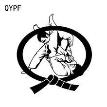 QYPF 13.9*14.8CM Extreme Movement Vinyl Judo Silhouette Car Sticker Accessories High Quality Motorcycle Decor C16-0389 2024 - buy cheap
