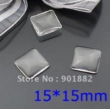 100pcs15*15mm clear domed magnifying square glass cabochons, photo jewelry pendant inserts available to Make Pendants,Jewelry 2024 - buy cheap