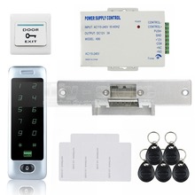 DIYSECUR-lector RFID de usuario, Panel táctil con contraseña, teclado, Control de acceso de puerta, Kit de sistema de seguridad + cerradura de golpe, 8000 2024 - compra barato