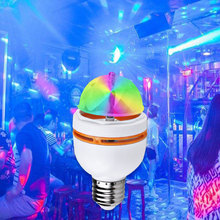 New Full Color 3w Mini E27 RGB LED Lamp Auto rotating rgb led dj disco stage lighting 85-265V Holiday Bulb for Bar KTV Lighting 2024 - buy cheap