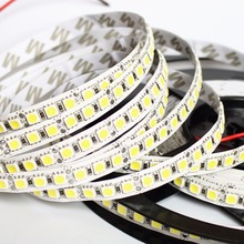 Tira de luces LED no impermeable, cinta de brillo flexible SMD4040, 120LED/M, blanco cálido/blanco, 5m, 600LED/rollo, 12V de CC, para hogar y jardín 2024 - compra barato