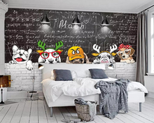 Beibehang-papel tapiz personalizado, mural simple nórdico bonito de animal para pizarra, decoración de pared de salón de restaurante, murales de papel tapiz 3d 2024 - compra barato