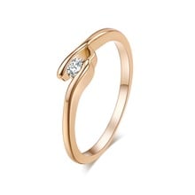 Anéis femininos de zircônio cúbico 5mm, dainty anéis de ouro simples para mulheres da moda cristal de metal, anéis femininos, acessórios de joias de casamento 2024 - compre barato