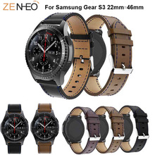 22mm Leather Strap For Samsung Gear S3 smart watch wristband Replacement Band For Samsung Galaxy Watch 46mm Bands WatchBand 2024 - buy cheap