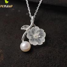 Flyleaf 925 Sterling-silver-jewelry Crystal Plum Flower Necklaces & Pendants For Women High Quality Lady Gift Accessories 2024 - buy cheap