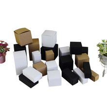 50pcs/lot-8*8*(4-14)H Blank White Paper Kraft Paper Boxes for Cosmetic Craft Gift Storage boxes valve tubes packaging 2024 - buy cheap