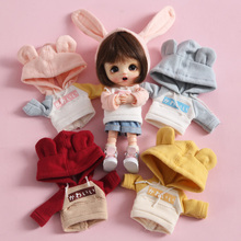 Ropa de muñecas de manga larga, sudadera con sombrero para ob11,obitsu 11,1/12bjd, accesorios para muñecas, nueva 2024 - compra barato