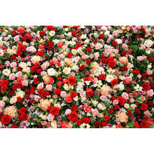 Customize washable wrinkle free rose flower wall photography backdrops for wedding kids photo studio portrait backgrounds F-1606 2024 - buy cheap
