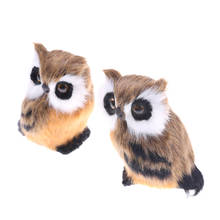 10x5cm Artificial Animal Owl Toy Fur& Polyethylene Model Home Furnishing Decoration Christmas Gift For Baby 2024 - buy cheap