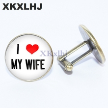 XKXLHJ 2018 New Fashion I Love My Wife Cufflinks Love Wife Cuff link Love Cufflink Shirt Cufflinks Women 2024 - buy cheap